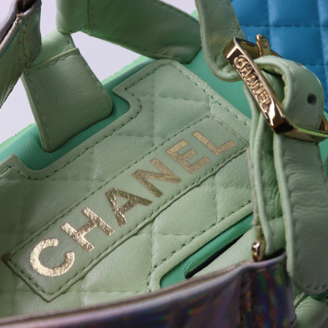 良品 シャネル CHANEL G38880 レザーマトラッセ フットベッド サンダル