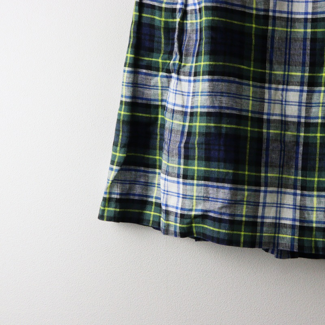 O'NEIL OF DUBLIN チェック柄プリーツスカート 36 グリーン系 O'NEIL OF DUBLIN チェック柄プリーツスカート 36 グリーン系