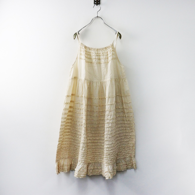 極美品】PINK HOUSE ノースリーブワンピース ピコフリル ビーズ 刺繍