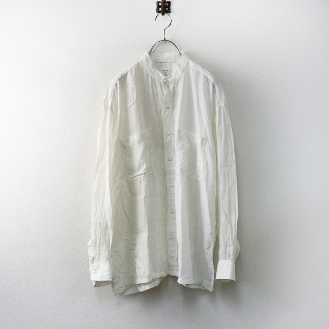 未使用 メゾンドソイル ブラウス ホワイト maison de soil／ボイルウール前開き刺繍ブラウス | Beignets Online