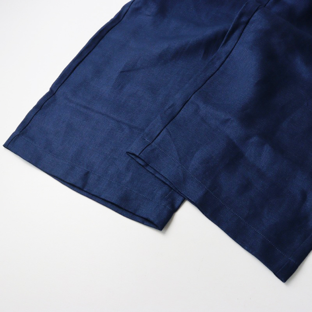 美品 メゾンドソイル maison de soil 染色加工 リネンタック入りワイド  