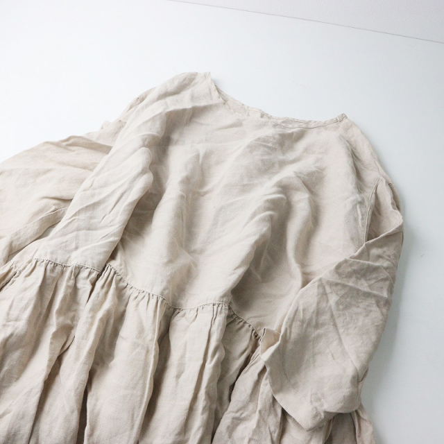 ネストローブ リネンフリルギャザードレス ワンピース ネストローブ