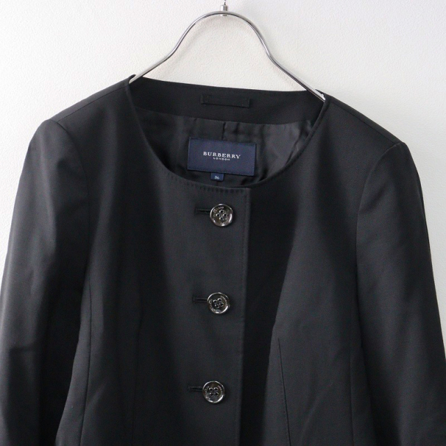 バーバリーロンドン BURBERRY London ノーカラー ジャケット 36