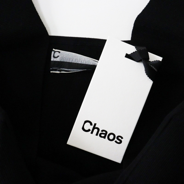 2025 PRE AUTUMN カオス Chaos シルクコンニットタンク F/ブラック  