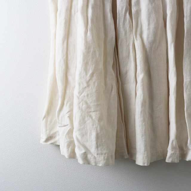 リゼッタ Lisette ティナ ダブルプリーツロングスカート 36｜ベージュ  