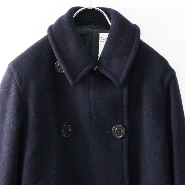 試着のみウールコート92%オーシバルメルトン　紺色フード付オーチバルRC8362 試着のみウールコート92%オーシバルメルトン 紺色フード付