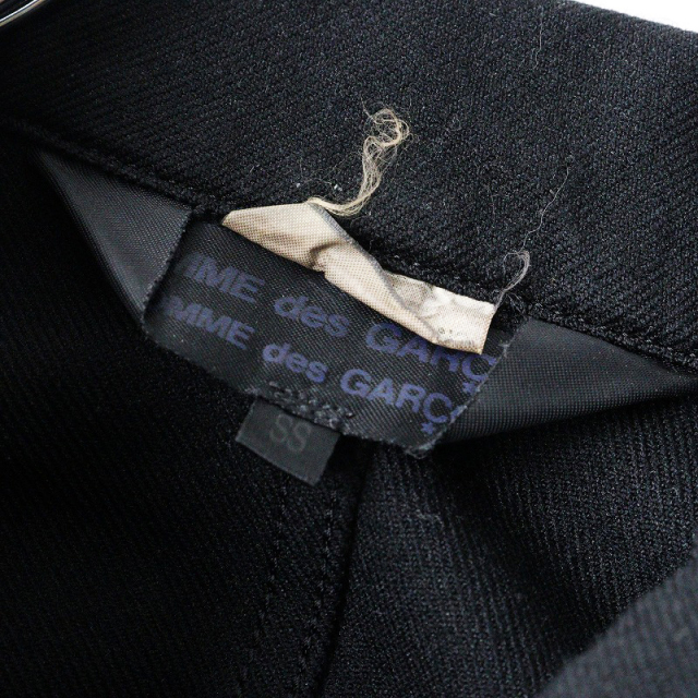 コムコムコムデギャルソン COMME des GARCONS ポリ縮 ライダース