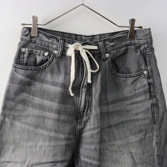 【24AW】Whim Gazette　ドロストデニムパンツ　グレー Whim Gazette ジーンズ デニム デニムパンツ ドロストデニム
