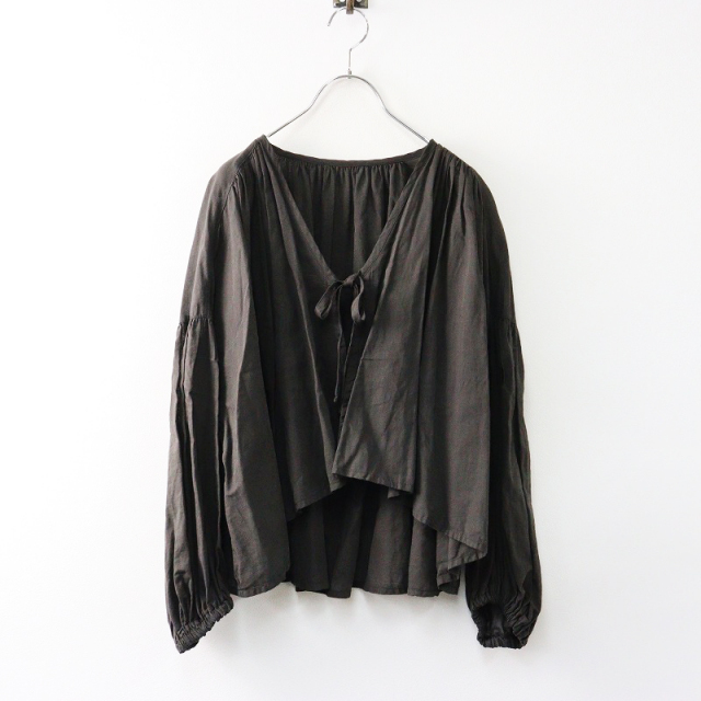 美品 ネストローブ コットンベルベットギャザースリーブジャケット nest Robe(ネストローブ)｜コットンリネンベルベットギャザー