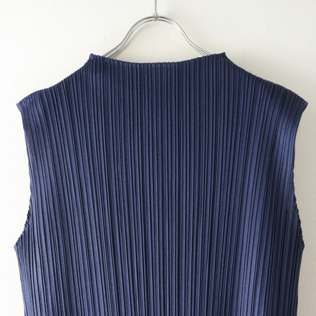 イッセイミヤケ プリーツプリーズ ハイネック ワンピース ライトブルー 4 77i8 PLEATS PLEASE ISSEY MIYAKE プリーツプリーズ イッセイ