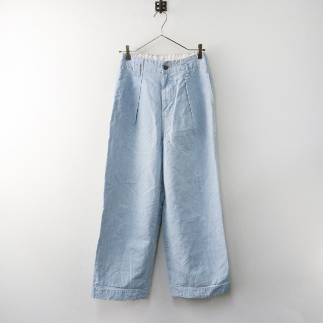 ライトブルー デニム ワイドパンツ サイズ36 ライトブルー パンツ 36 ライトブルー デニム ワイドパンツ サイズ36