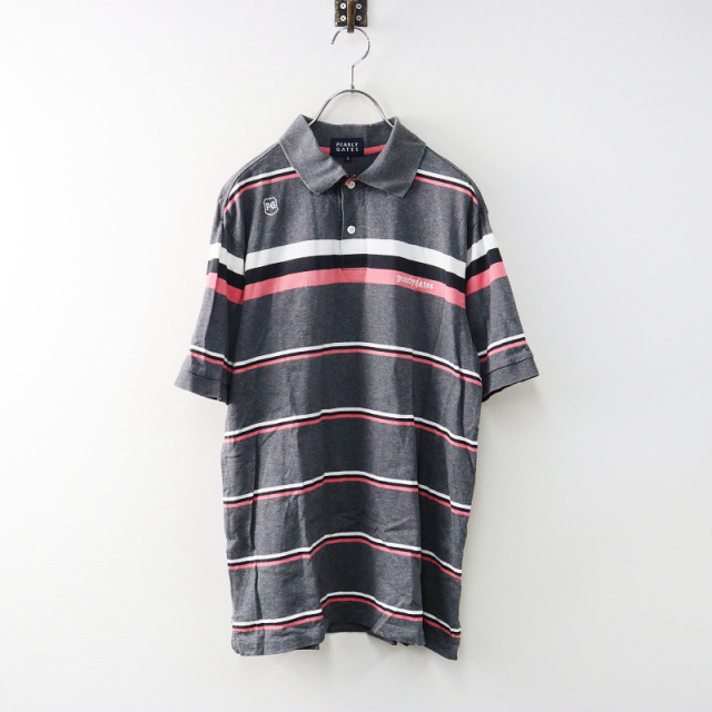 PEARLY GATES ポロシャツ グレー 超美品】パーリーゲイツ 半袖