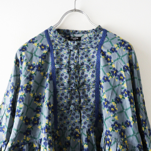 marble SUD 　マーブルシュッド　フラワー　刺繍　ブラウス　シャツ 中古・古着通販】Marble SUD (マーブルシュッド) 刺繍ブラウス