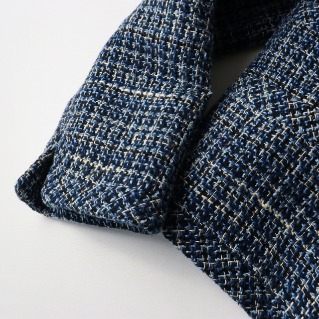 美品 ヨリ　yori ミックスツイードジャケット ネイビー　フリーサイズ 23区 GIOLICA カラーミックスツイード ジャケット （ネイビー系