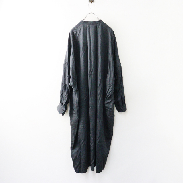 カオス Chaos バンドカラー ワンピース ｜チャコールグレー