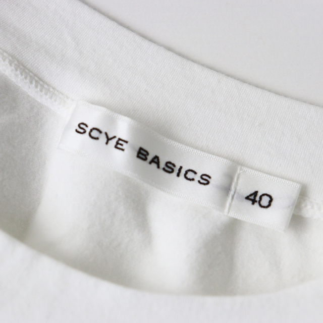 SCYE BASICS ホワイト 38 ポロシャツ 新品タグ付き DSC09187_R.jpg