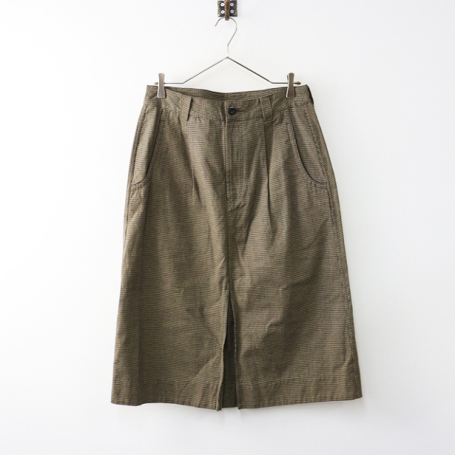 MHL. マーガレットハウエル　レイズドコットンツイルスカート　キャメル　M MARGARET HOWELL（マーガレットハウエル）の「COTTON TWILL