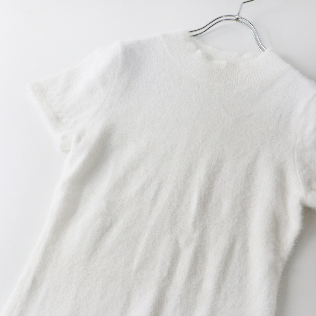 【値下げしました】Bibiy. ホワイト シャツワンピース 半袖 リネン シャツワンピース 前開きギャザー 2way羽織り （オフ