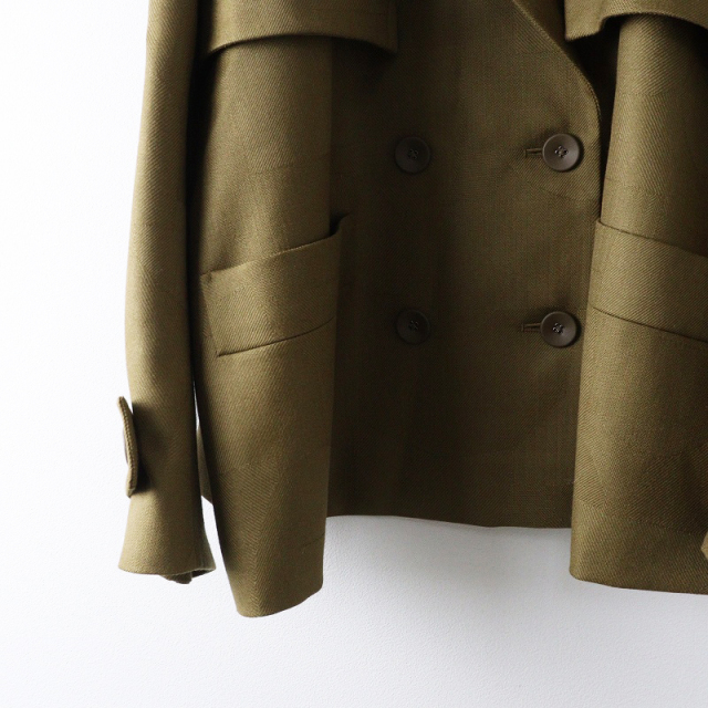 お値下げ！新品　ミナペルホネン　 bed ショートトレンチコート　40 未使用 定価110000円 2024AW ミナペルホネン mina perhonen river bed