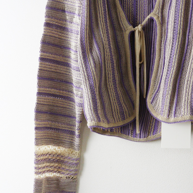 Mame Kurogouchiマメクロゴウチ カシミヤシルク　ニットカーディガン 未使用 2025SS マメクロゴウチ Mame Kurogouchi Drop Jacquard