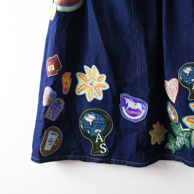 ★タグ付未使用★大きいサイズ★ アズノウアズオオラカ　可愛い刺繍のチュニック アズノゥアズオオラカ 大きいサイズ 刺繍 ケーブルニット シャツ