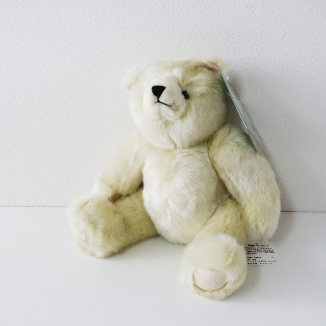 作家　テディベア　しろくま テディベア 白 19㎝ 手作り 5ジョイント くまのぬいぐるみ クマ