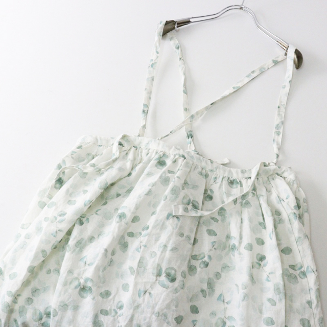 ネストローブ nest Robe フラワープリント リネンサロペット