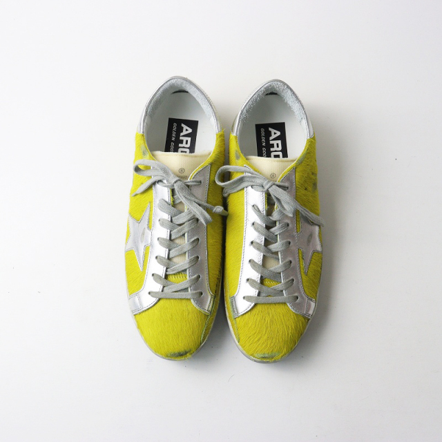 メンズ 極美品 ゴールデングース GOLDEN GOOSE SUPERSTAR YELLOW