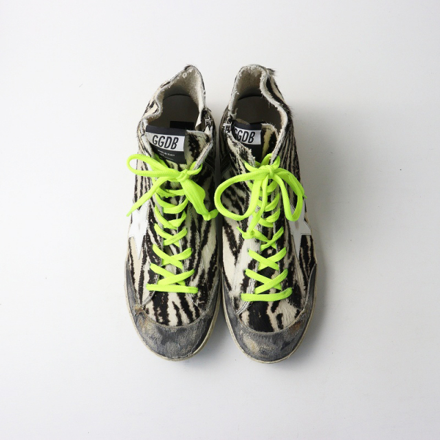 プリニー メンズ 極美品 ゴールデングース GOLDEN GOOSE FRANCY ZEBRA