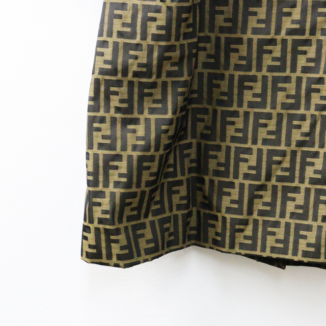 FENDI コート　FFズッカ FENDI FF Zucca Poncho Cape Shawl Brown Multicolor Wool Silk