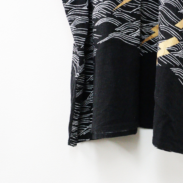 ソウソウ SOU SOU 京都 貫頭衣 京型友禅染 高島縮 長方形衣 雷鳴