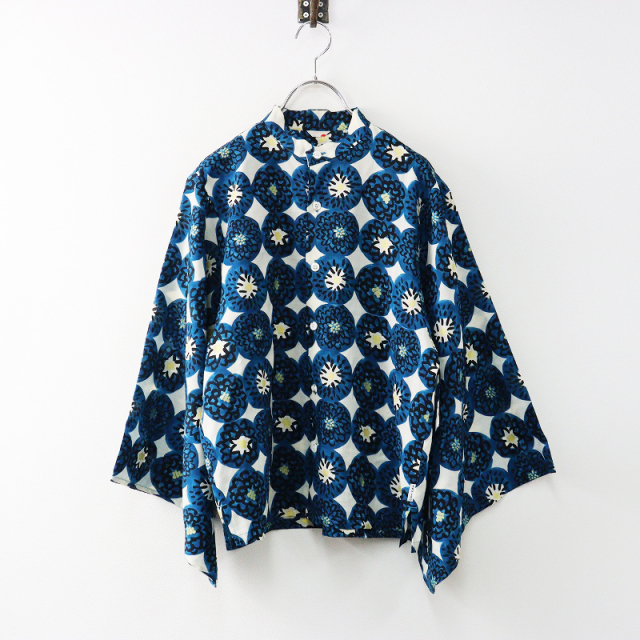 美品 ソウソウ SOU SOU 京都 モスリン 草衣 上 寒菊 シャツ M