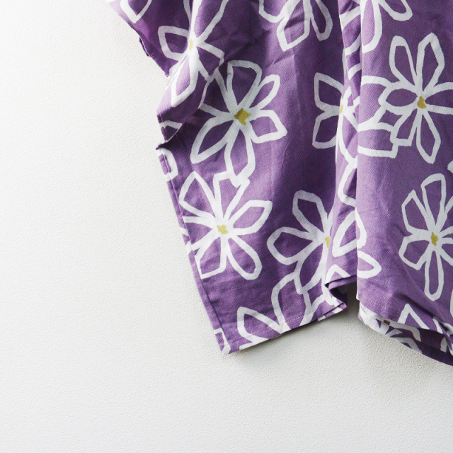 ソウソウ SOU SOU 京都 貫頭衣 京型友禅 知多木綿 四角衣 二つ身 花