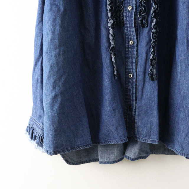 ネストローブデニムダンガリーフリルブラウス 2024AW ネストローブ