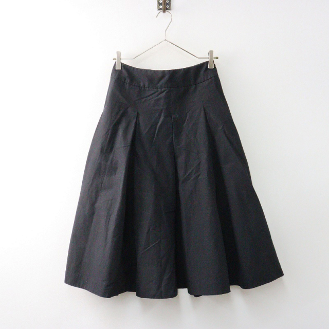 極美品　マーガレットハウエル　フレアスカート シルク　コットン margarethowell “silk pleats skirt” size2 マーガレット