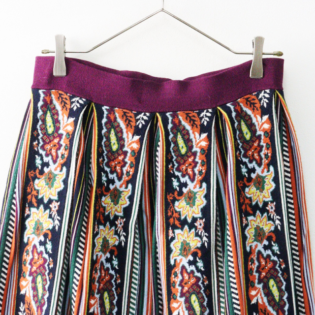 ミュベールワーク MUVEIL WORK ジャガードニットスカート 36