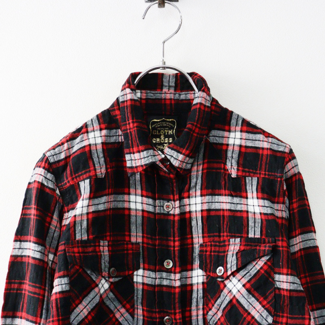 HUG O WAR ハグオーワー　カフェ　長袖T ブラック クロスアンドクロス HUG O WAR ハグオーワー カフェ 長袖T ブラック クロスアンドクロス