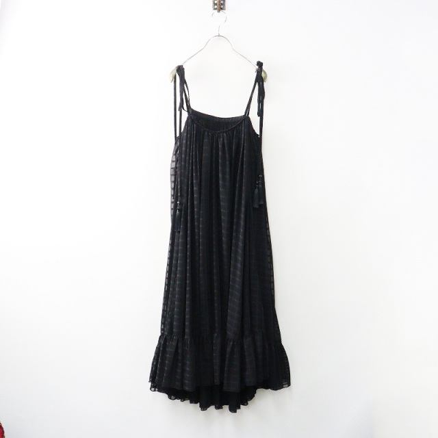 ロイスクレヨン Lois CRAYON シアーチェック ギャザーキャミワンピース