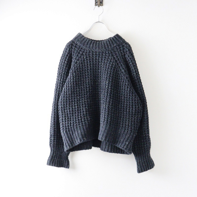 45R インディゴ コットン タートルネックニット プルオーバー ネイビー