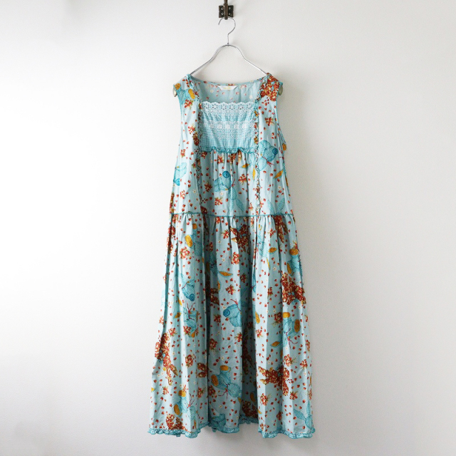 【極美品】PINK HOUSE ノースリーブワンピース ピコフリル ビーズ 刺繍 TRESORオンラインストア