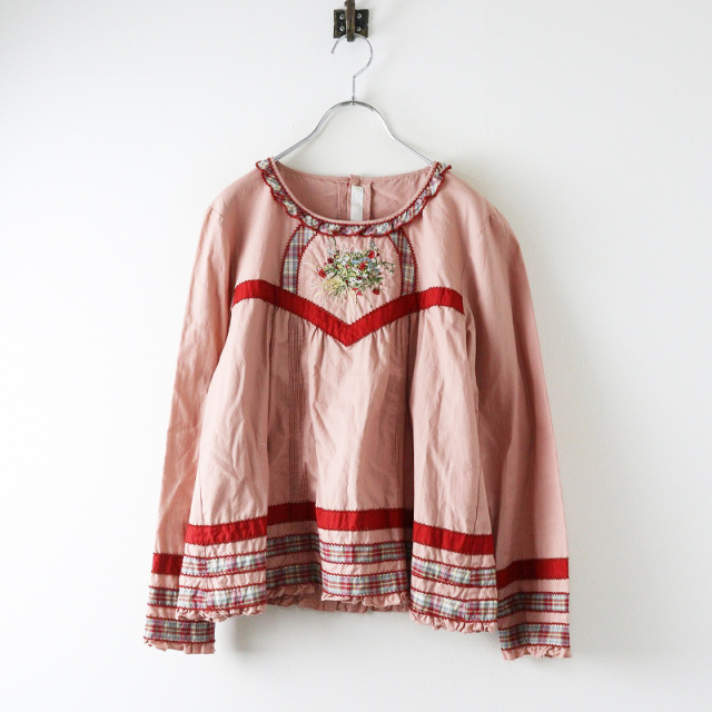 ピンクハウス新品タグ付き花モチーフ＆ピコフリルトップス ピンクハウス新品タグ付き花モチーフ＆ピコフリルトップス セール