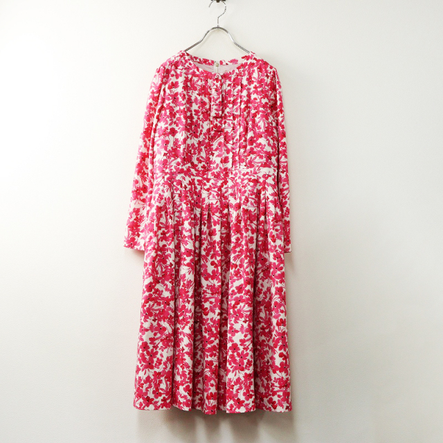 美品】TOCCA アイボリー フリル袖 花柄刺繍プリーツドレスTOCCA