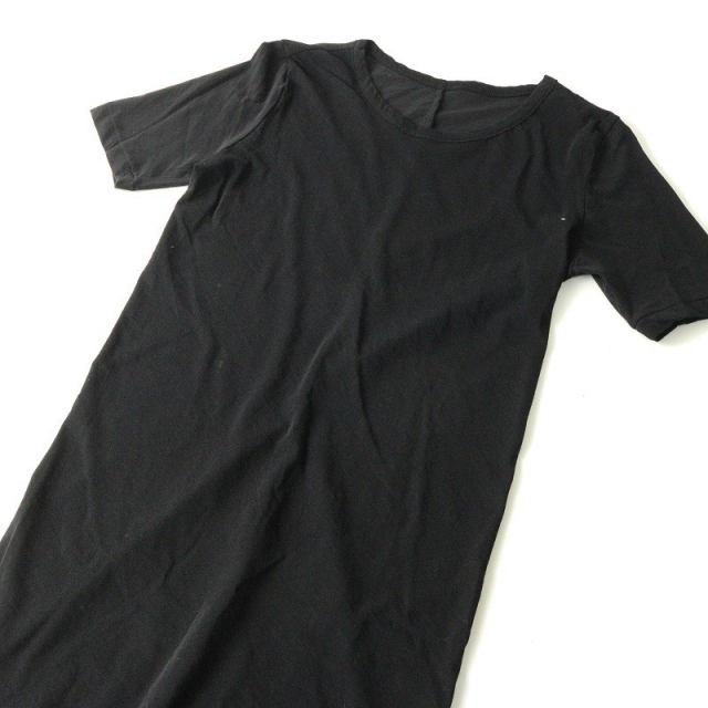 近年 ヨウジヤマモト Yohji Yamamoto コットンショートスリーブTシャツ 2＼ブラック カットソー 半袖 トップス【2400014684643】 Yohji Yamamoto（ヨウジヤマモト） 近年 コットンショートスリーブT