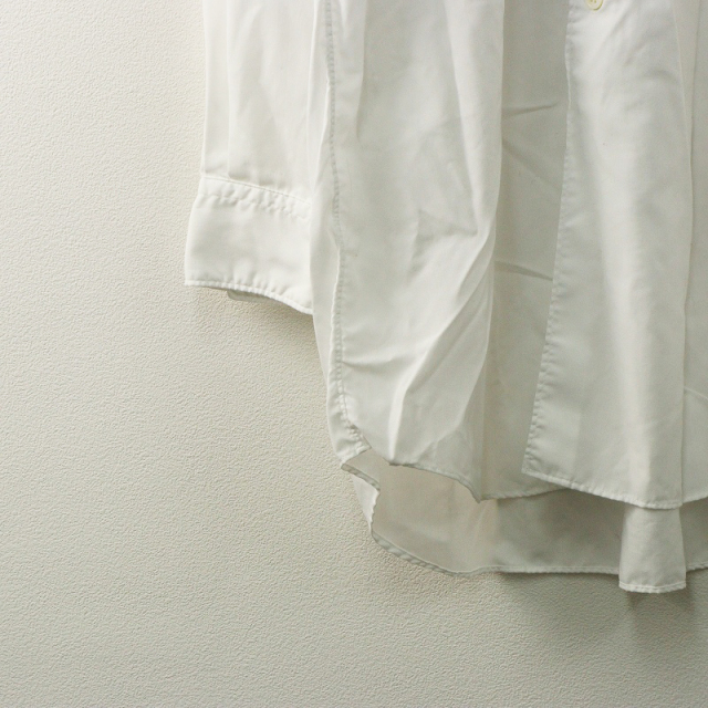 AD2024 コムコム コムデギャルソン COMME des GARCONS ポリエステルシャツ S＼ホワイト ロング ブラウス【2400014709414】 AD2024 コムコム コムデギャルソン COMME des GARCONS ポリエステル