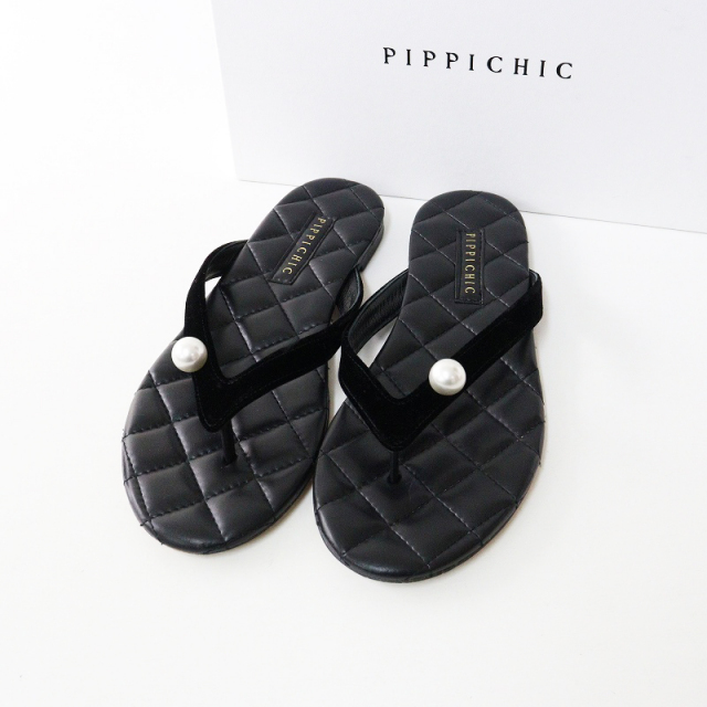 ピッピシック PIPPICHIC CHIC CHIC PEARL サンダル 38｜ブラック