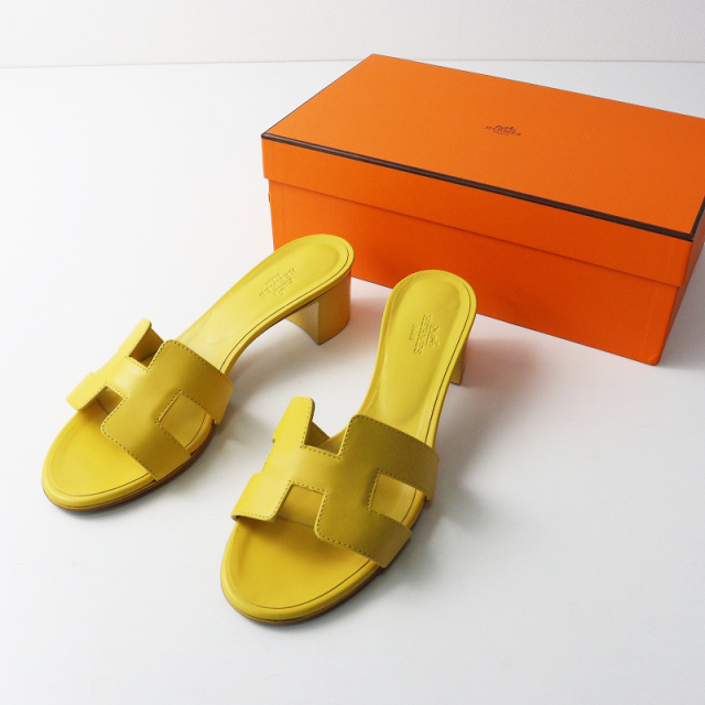 HERMES オアジス　イエロー イエロー（黄色）系 25.5cm HERMES Oasis(エルメス オアジス) 靴