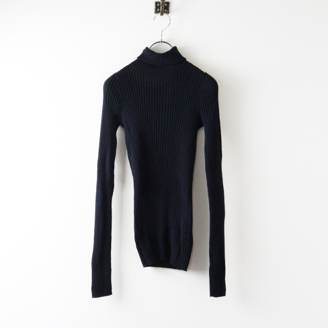 2022SS アパルトモン L'appartement WIDE Rib Knit＼ブラック ワイドリブニット タートルネック ハイネック セーター【2400014780963】 2022SS アパルトモン L'appartement WIDE Rib Knit＼ブラック ワイド