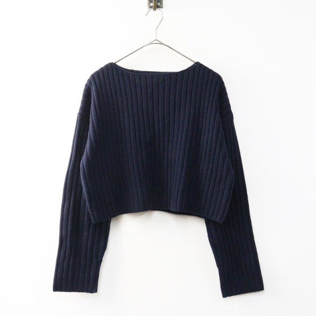 2023AW ドゥーズィエムクラス Deuxieme Classe EVERYDAY I LIKE. Cropped Wide クロップド ワイドニット ｜ネイビー【2400014792508】 2023AW ドゥーズィエムクラス Deuxieme Classe EVERYDAY I LIKE