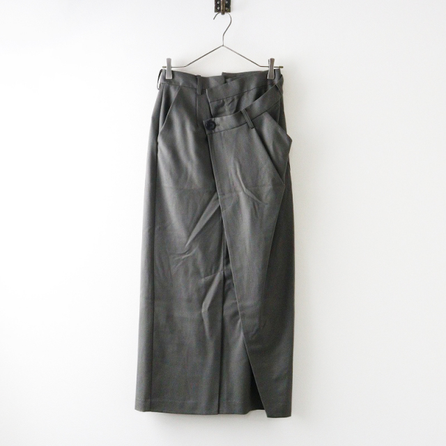 エンフォルド 38美品  - ダークグレー ENFOLD（エンフォルド） *ウールイージーテーパードパンツ*38