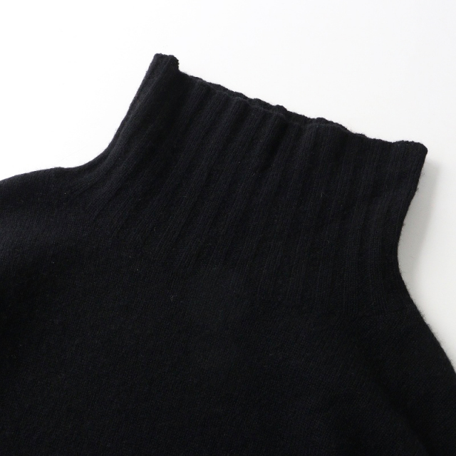 2022AW マーガレットハウエル MARGARET HOWELL WOOL CASHMERE ニット 2＼ブラック ウールカシミヤ タートルネック【2400014905069】 2022AW マーガレットハウエル MARGARET HOWELL WOOL CASHMERE ニット 2